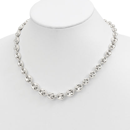 Sterling Silver Polished Fancy Link 18in Necklace