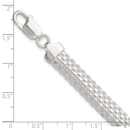 Sterling Silver Polished 8.5mm Bismark 7in Bracelet