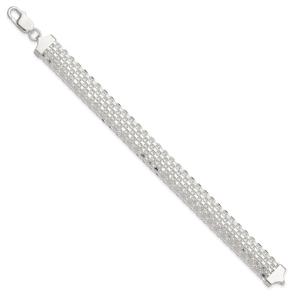 Sterling Silver Polished 11.5mm Bismark 7in Bracelet