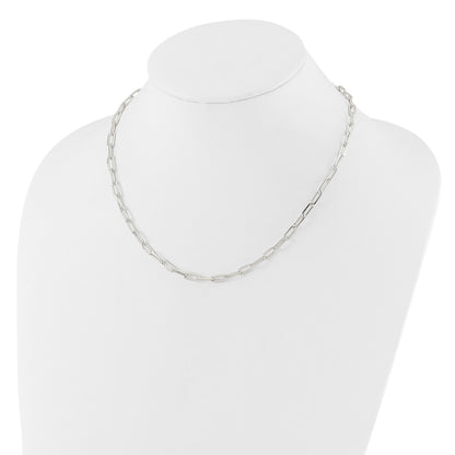 Sterling Silver 4.2mm Paperclip Link w/ 2in ext Necklace