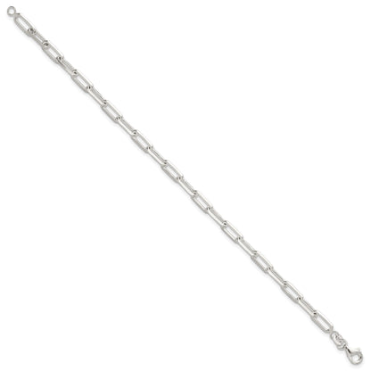 Sterling Silver Polished Paperclip 7.25in Bracelet