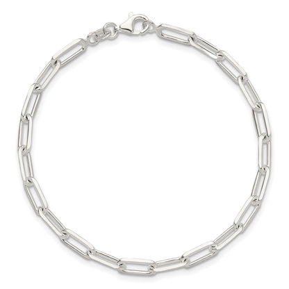 Sterling Silver Polished Paperclip 7.25in Bracelet