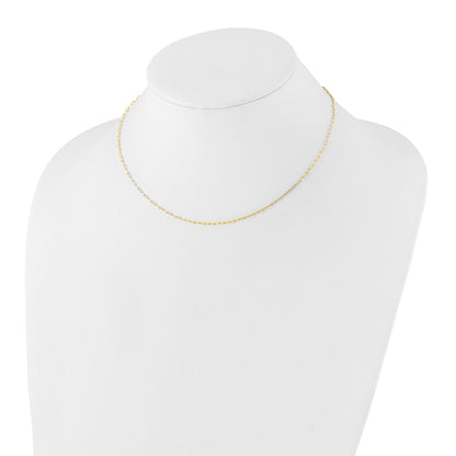 Sterling Silver Gold-plated 1.65mm Paperclip Link 16in w/2in ext Necklace
