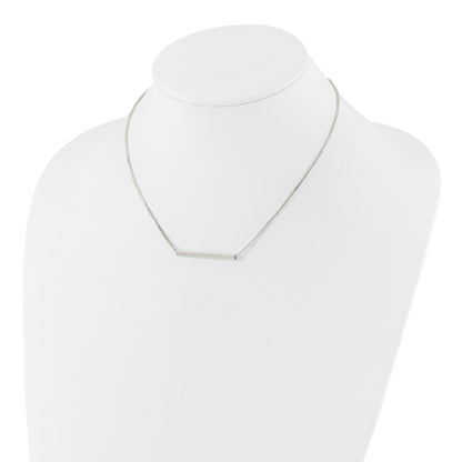 Sterling Silver Polished Slide Bar Necklace