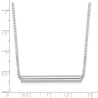 Sterling Silver Polished Slide Bar Necklace