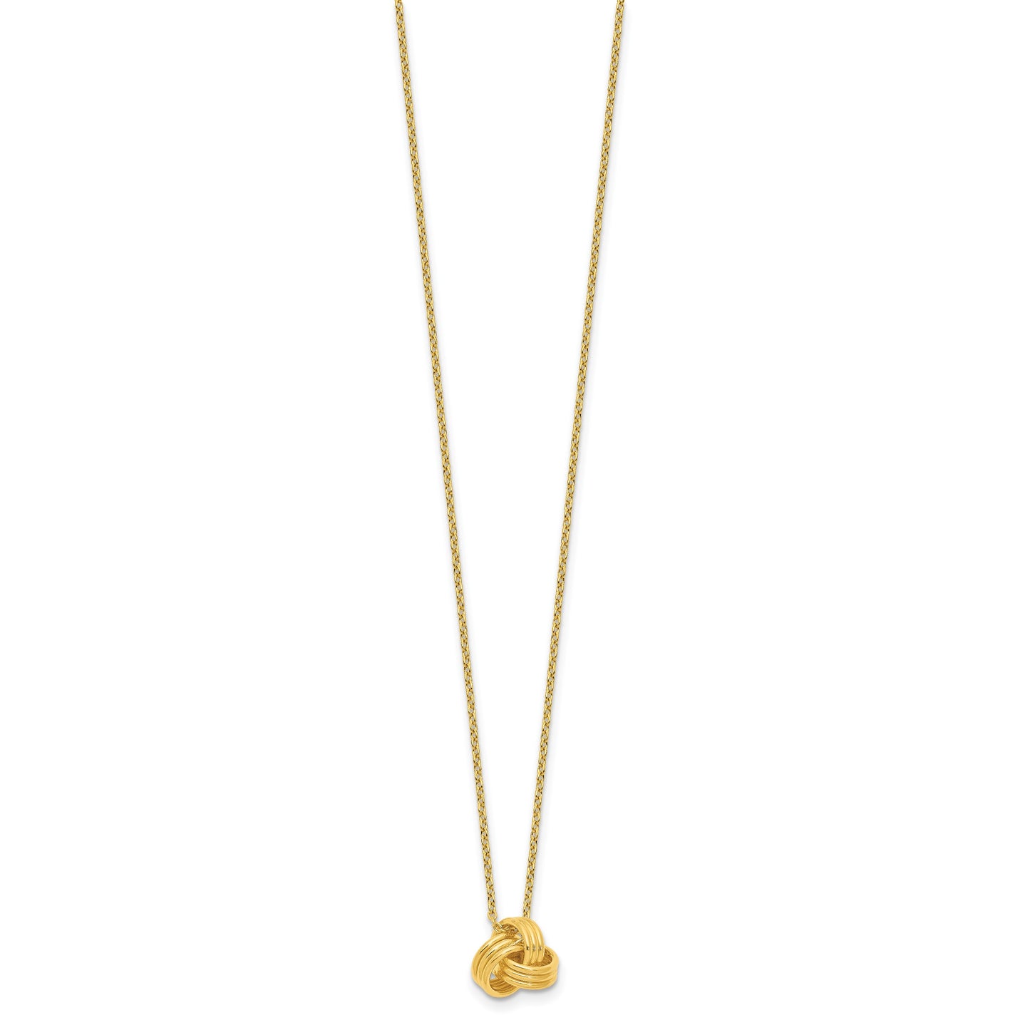 Affordable Expressions Sterling Silver Gold-tone Love Knot 16 Inch Necklace with 2 inch extension