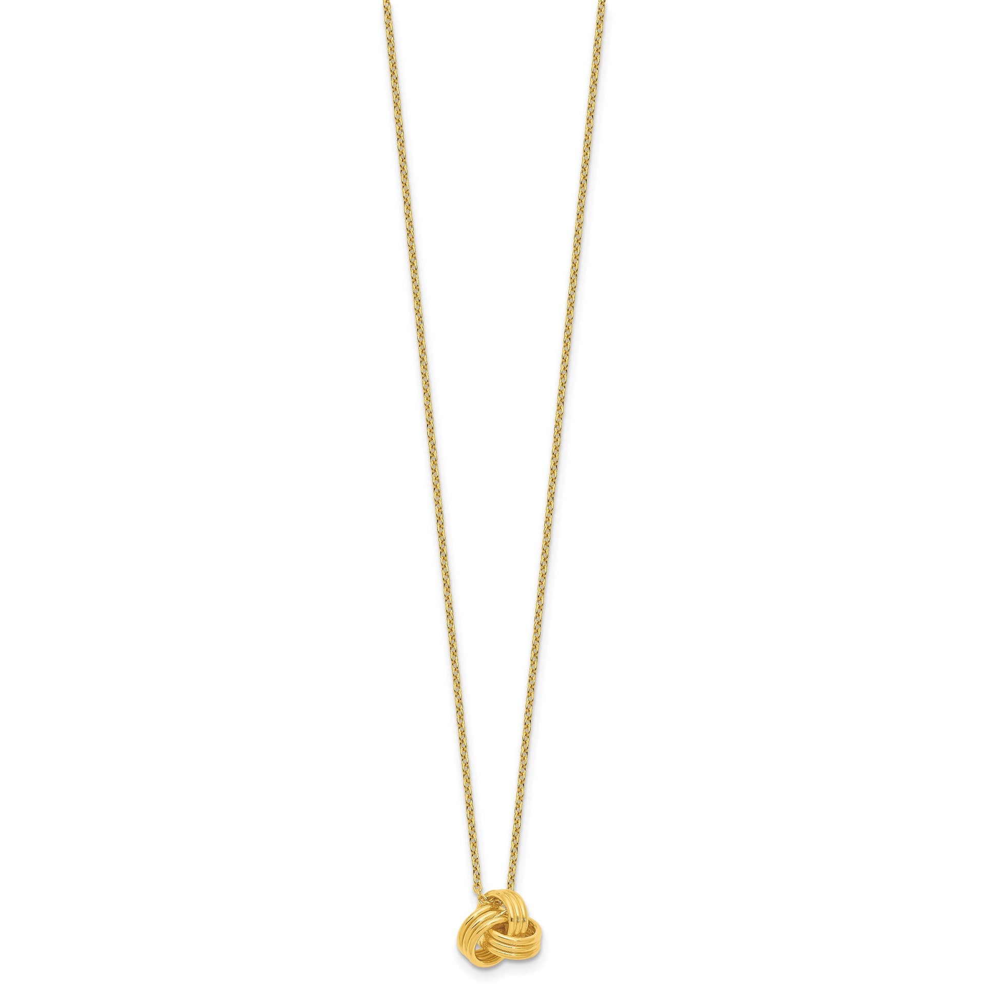 Affordable Expressions Sterling Silver Gold-tone Love Knot 16 Inch Necklace with 2 inch extension
