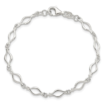 Sterling Silver 5mm Fancy Link Bracelet