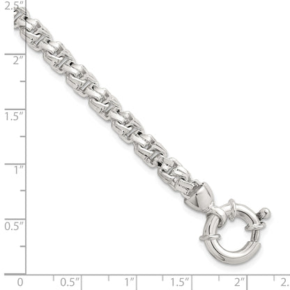 Sterling Silver Polished 5.65mm Fancy Link 7.5 Inch Bracelet
