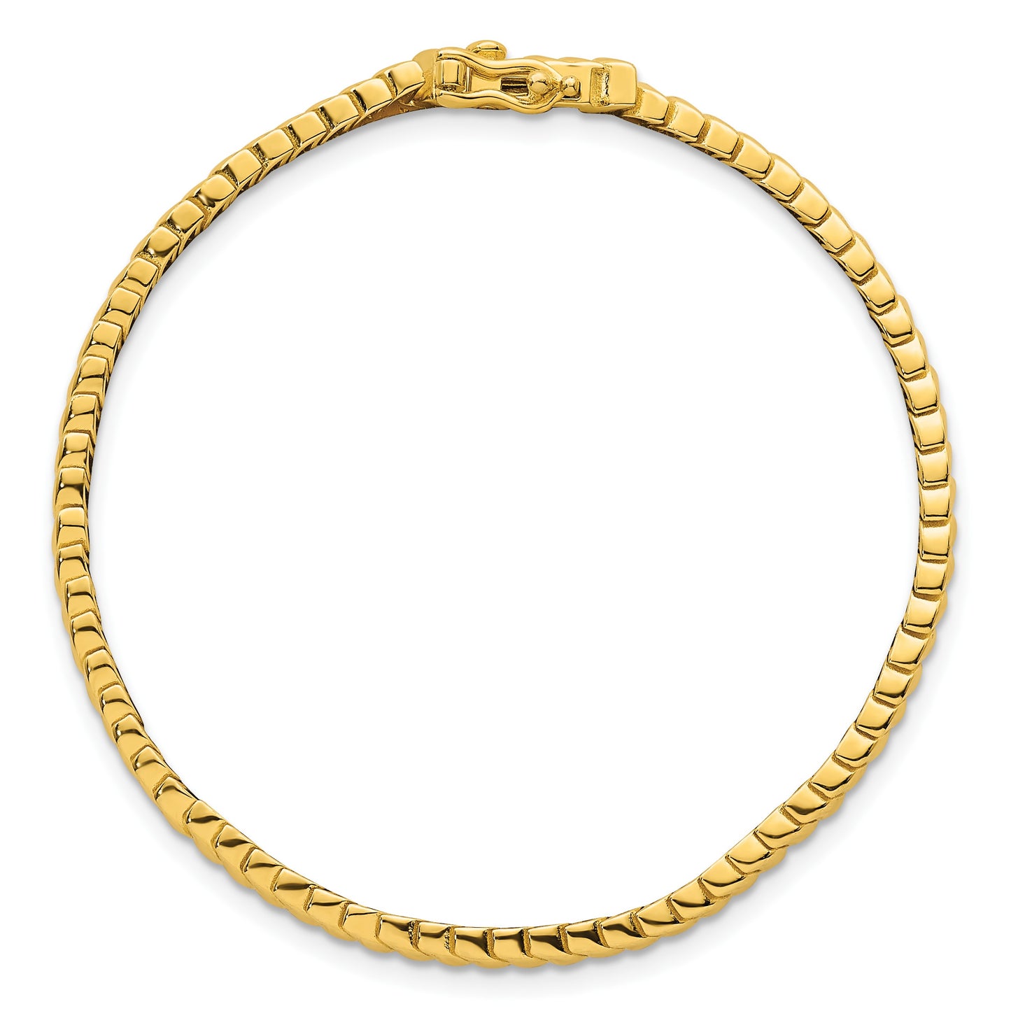 Sterling Silver Gold-Tone Polished Fancy 5.8mm S-Link 7 Inch Bracelet