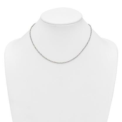 Sterling Silver Polished Oval Bezel CZ 16 Inch with 2 Inch Extension Necklace