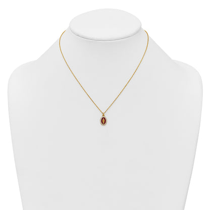 Sterling Silver Gold-plated CZ and Red Enamel Miraculous Medal 15.75 inch with 2 inch extender Necklace