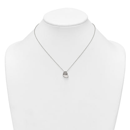 Sterling Silver Polished Pebble 16 Inch with 2 Inch Extension Necklace