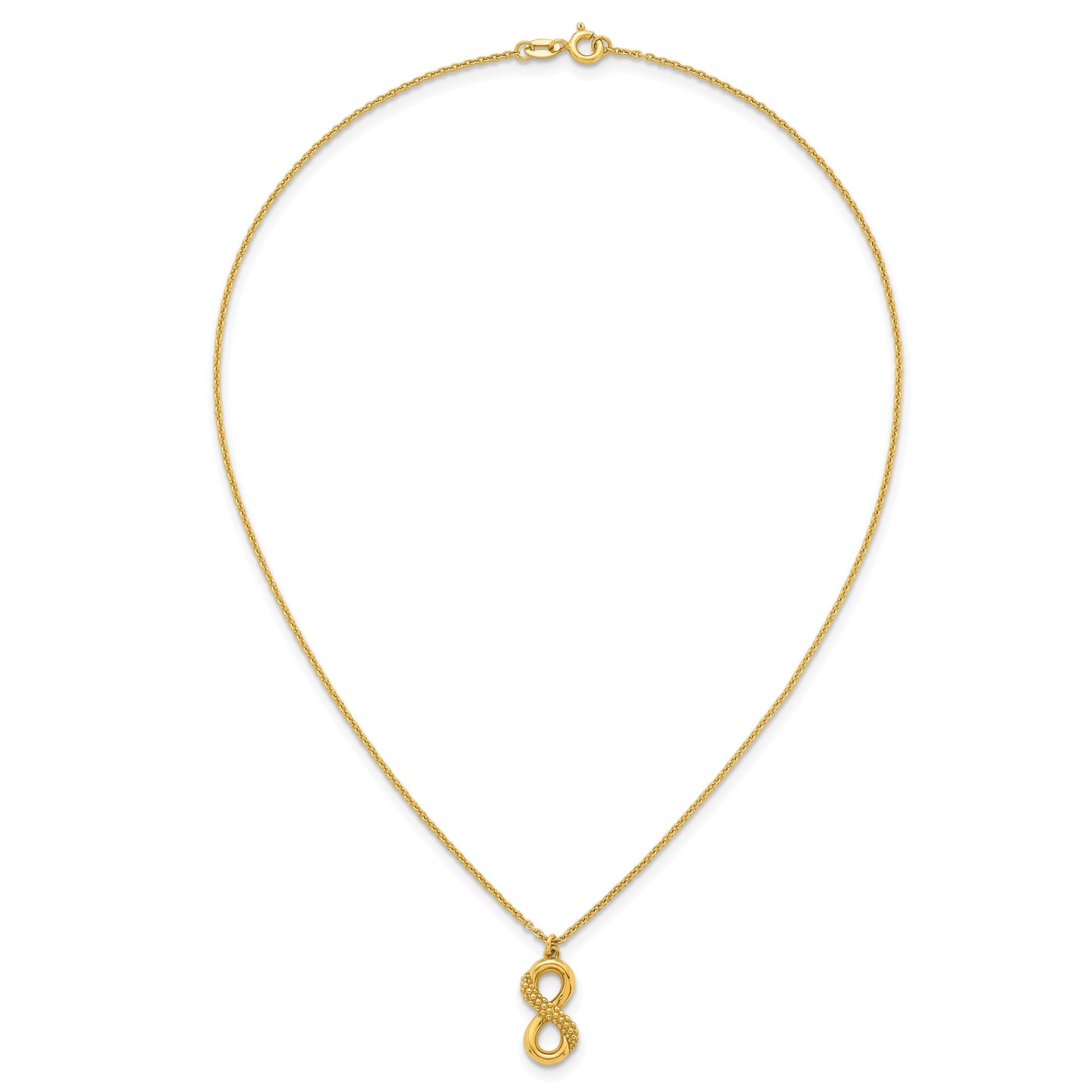 Affordable Expressions Sterling Silver Gold-tone Polished and Textured Infinity16 Inch Necklace