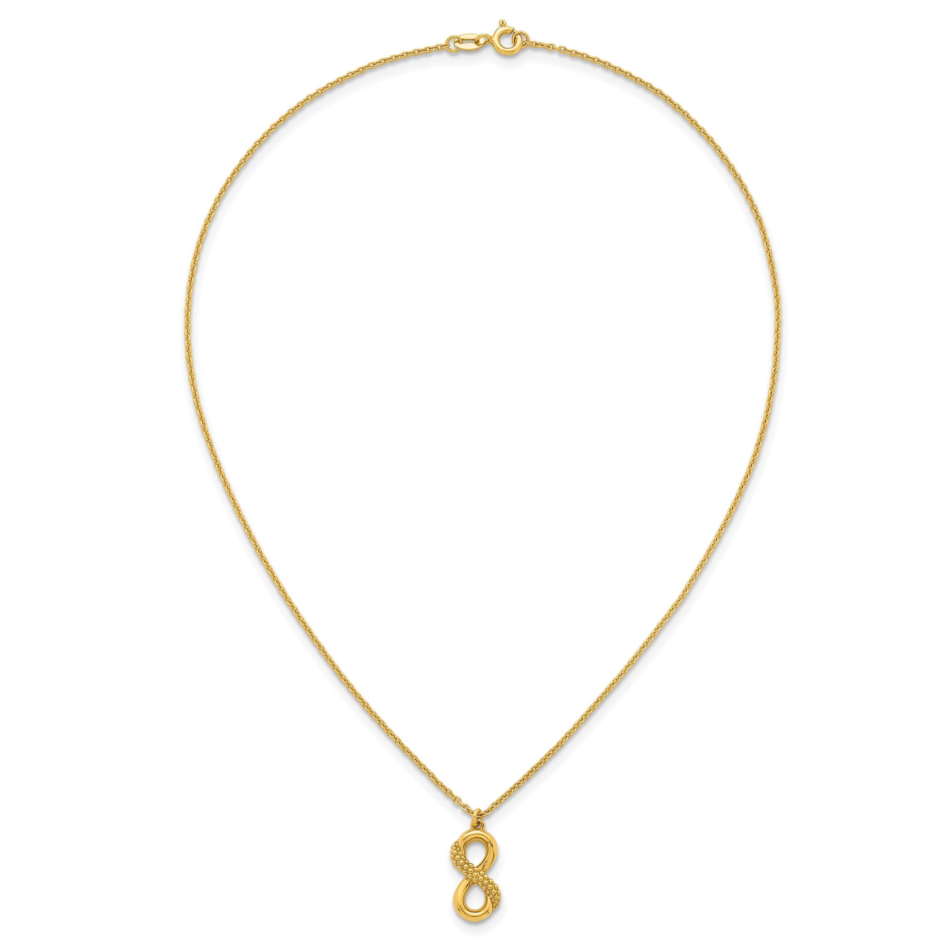 Affordable Expressions Sterling Silver Gold-tone Polished and Textured Infinity16 Inch Necklace