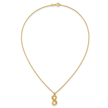 Affordable Expressions Sterling Silver Gold-tone Polished and Textured Infinity16 Inch Necklace