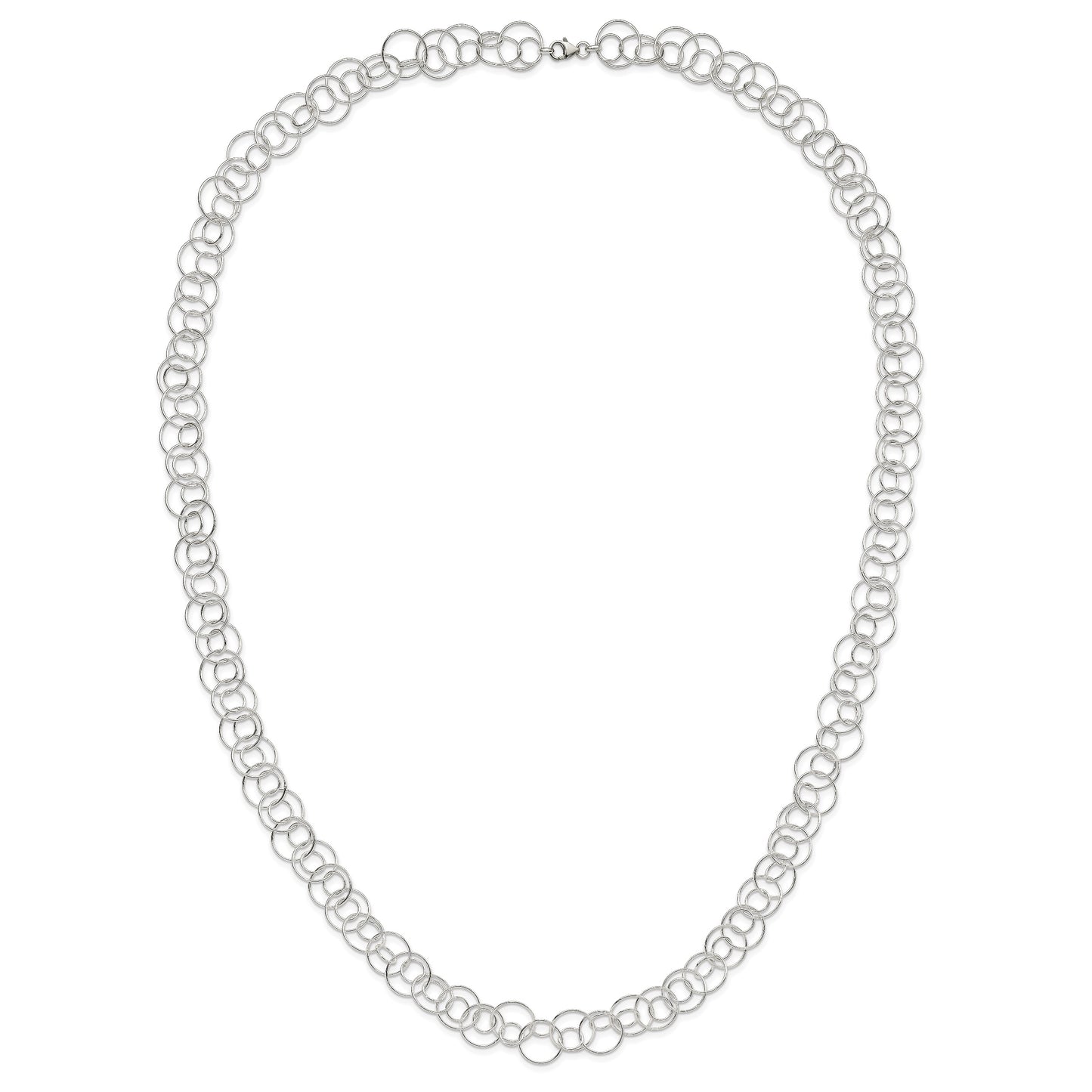 Sterling Silver Fancy Link Necklace