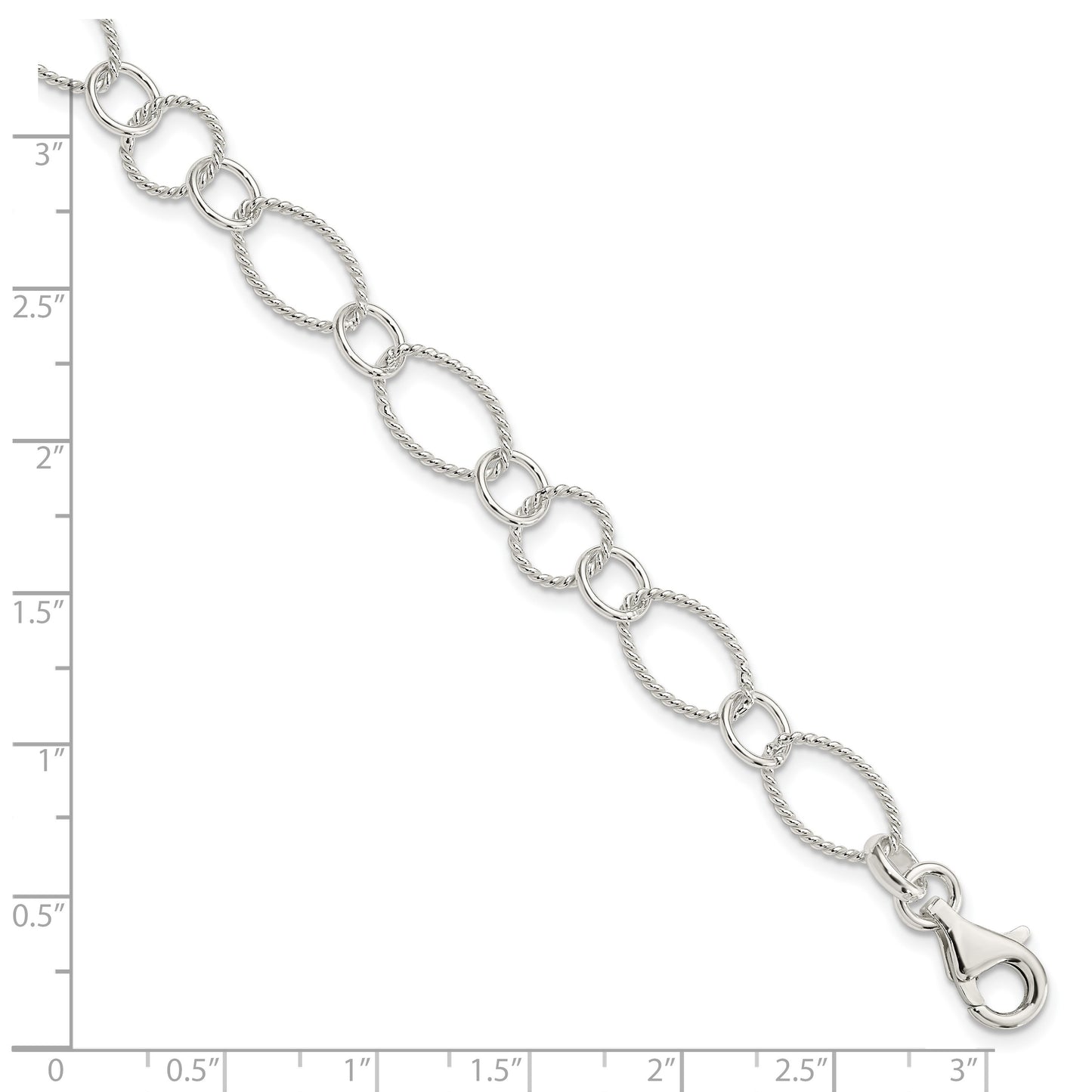 Sterling Silver Fancy Link Bracelet