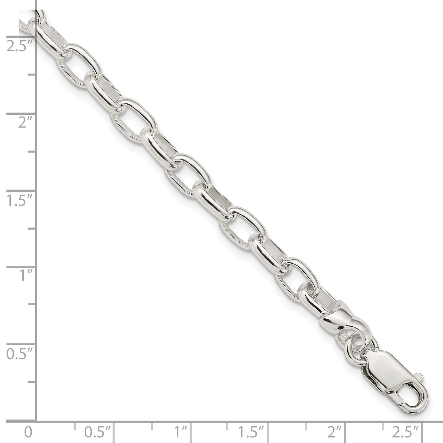 Sterling Silver 7.5inch Fancy Link Bracelet