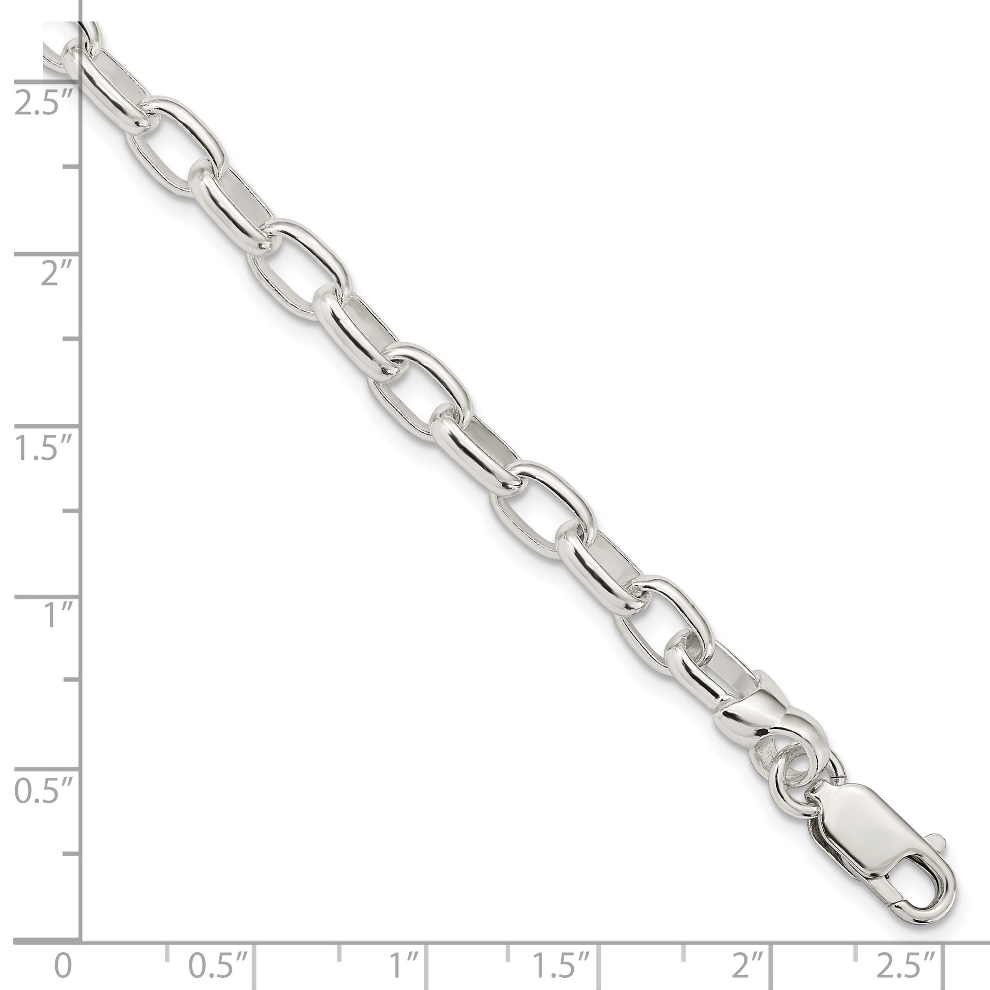 Sterling Silver 7.5inch Fancy Link Bracelet