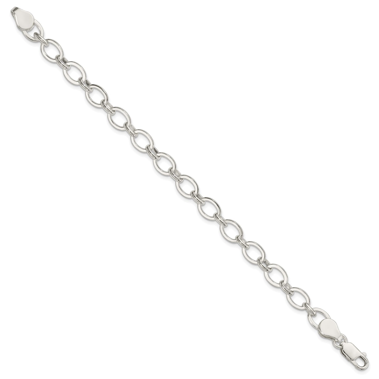 Sterling Silver 6.5inch Fancy Link Bracelet