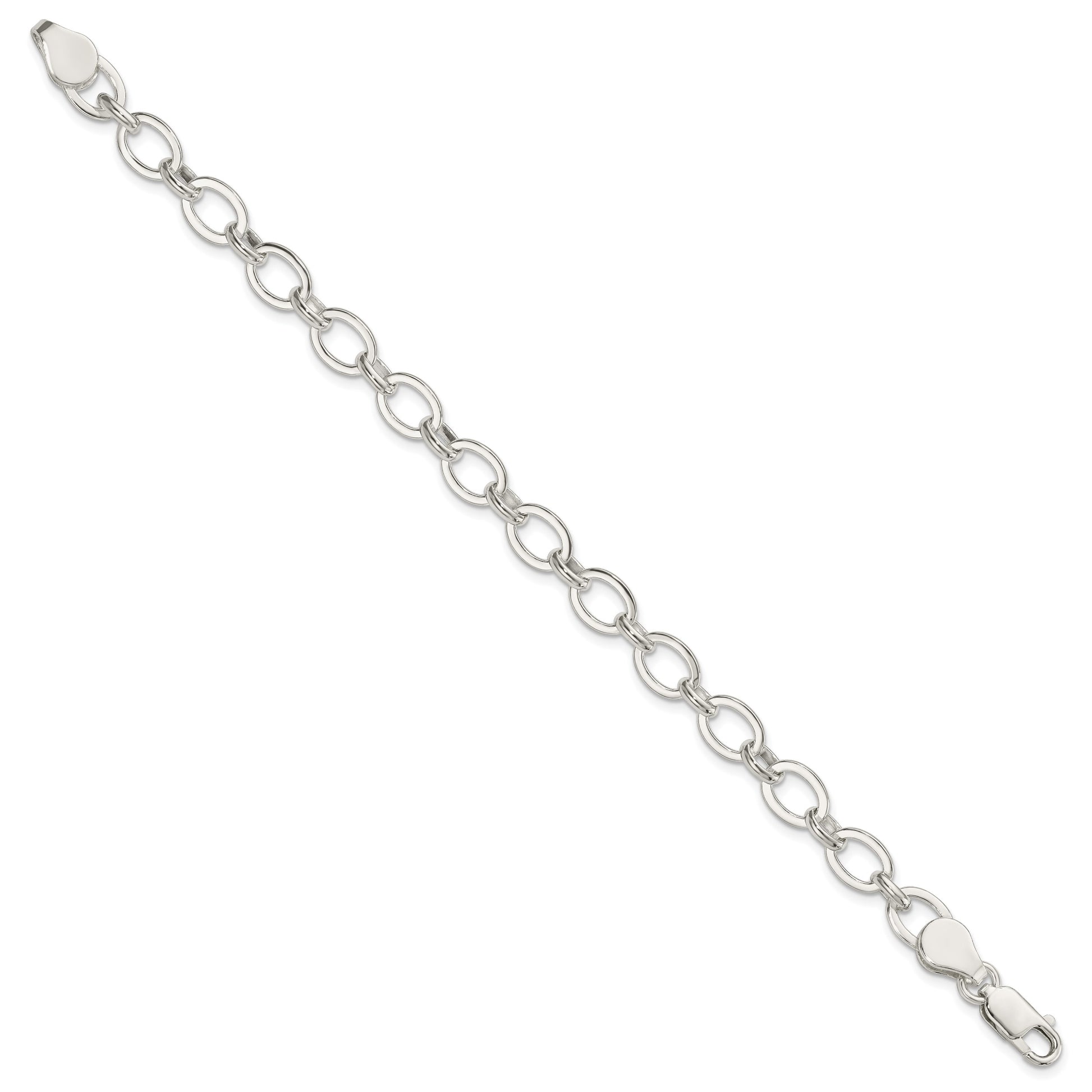 Sterling Silver 6.5inch Fancy Link Bracelet