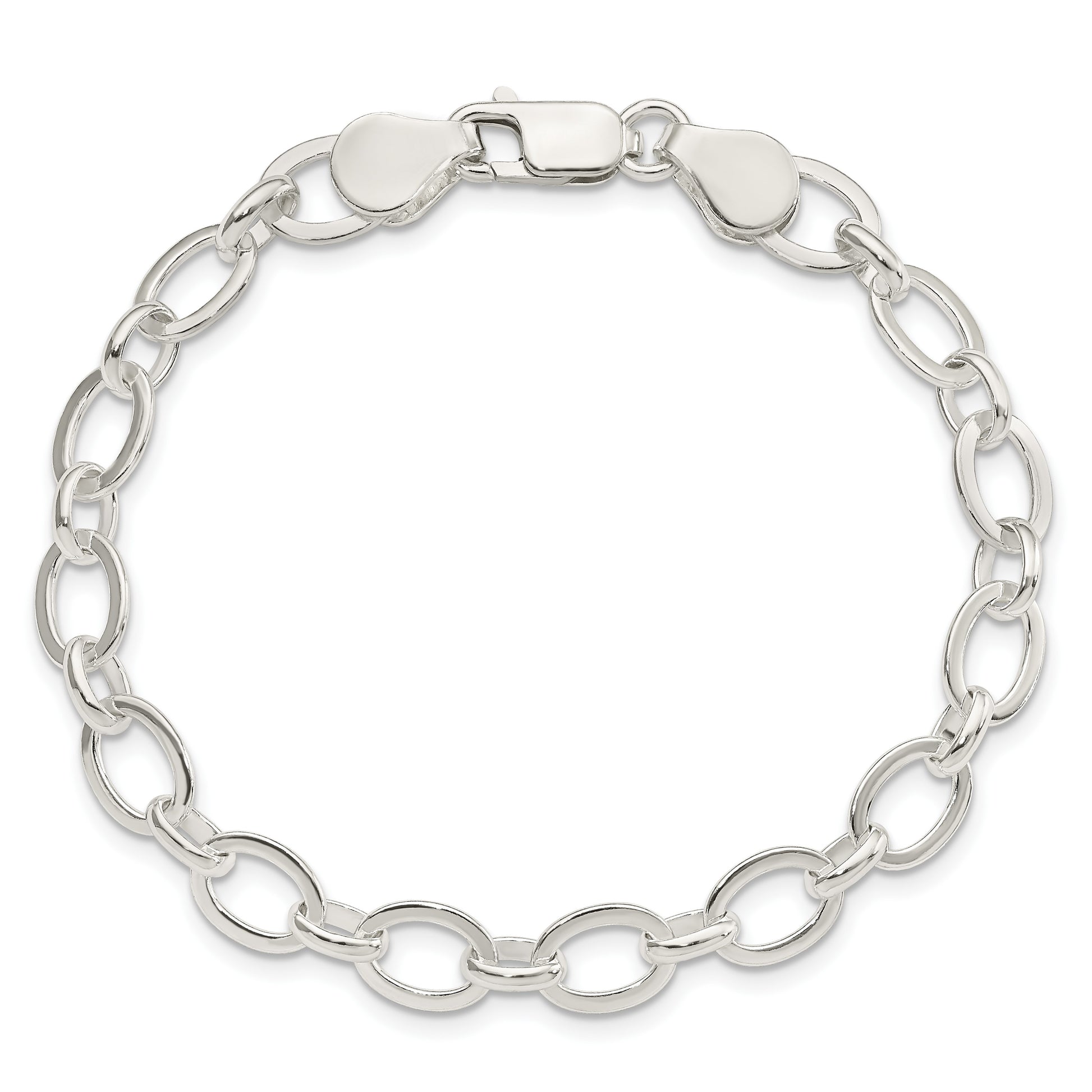 Sterling Silver 7 inch Fancy Link Bracelet
