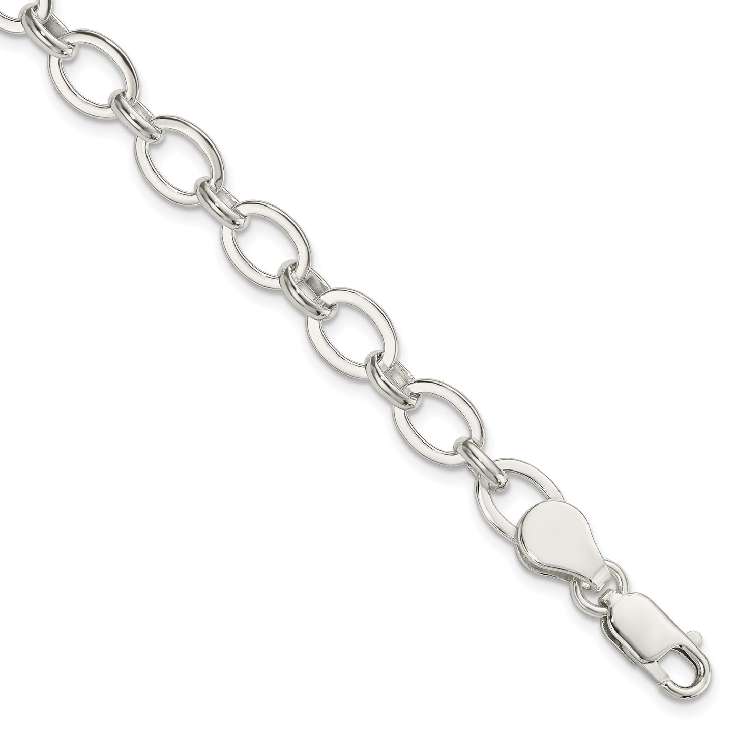 Sterling Silver 7 inch Fancy Link Bracelet