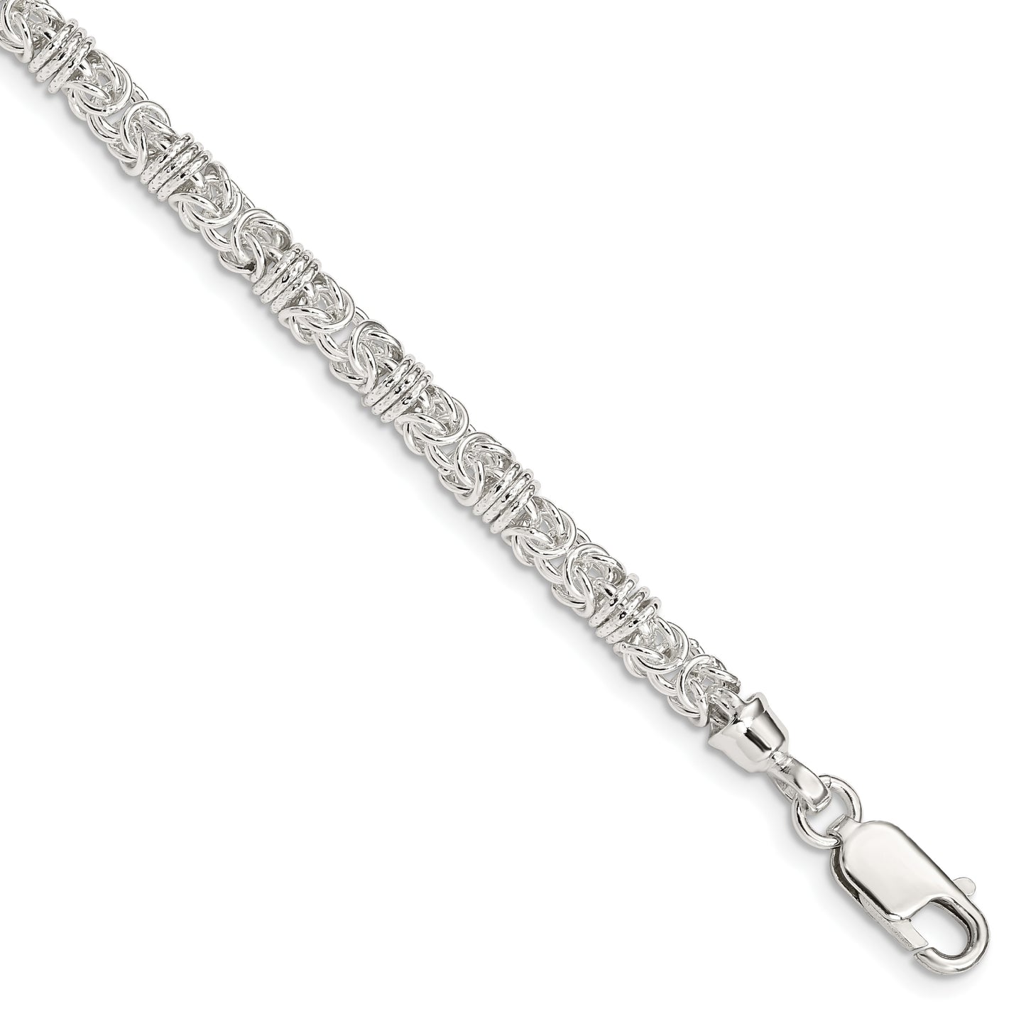 Sterling Silver 7.5inch Polished Fancy Link Bracelet