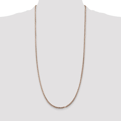 Sterling Silver Antiqued 3.25mm Solid Square Spiga Chain