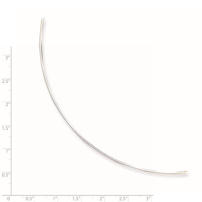 Sterling Silver Solid Polished 1.2mm Neck Wire Necklace
