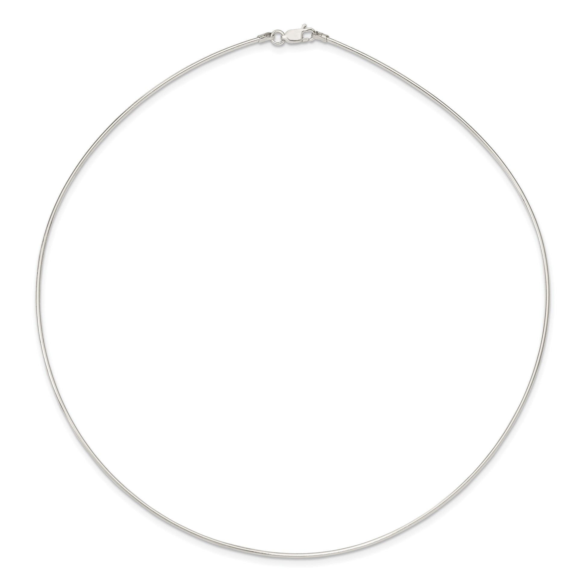 Sterling Silver Solid Polished 1.4mm Neck Wire Necklace
