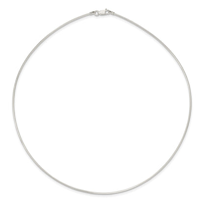 Sterling Silver Solid Polished 1.4mm Neck Wire Necklace
