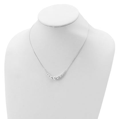 Sterling Silver Graduated Beads Necklace