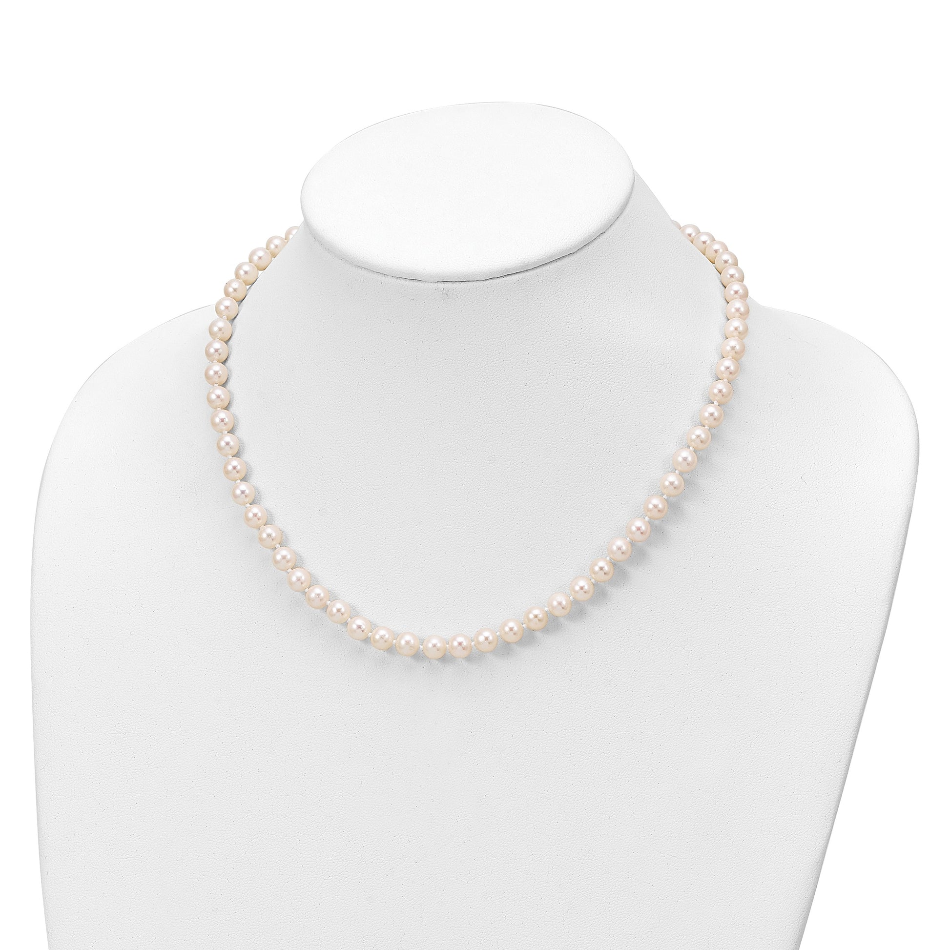 Sterling Silver Rhodium-plated 6-7mm White Semi-Round Freshwater Cultured Pearl 18 inch with 2 inch Extension Necklace, 7 inch Bracelet and Button Post Earrings Set