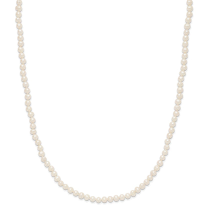 6-7mm White Semi-round Freshwater Cultured Pearl Endless 80 inch Necklace