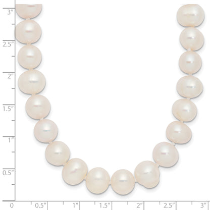 9-10mm White Semi-Round Freshwater Cultured Pearl Endless 80 inch Necklace