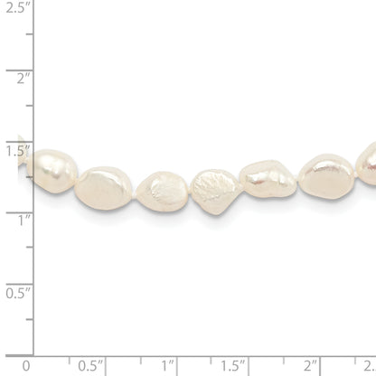 9-10mm White Baroque Freshwater Cultured Pearl Slip-on Endless 64 inch Necklace