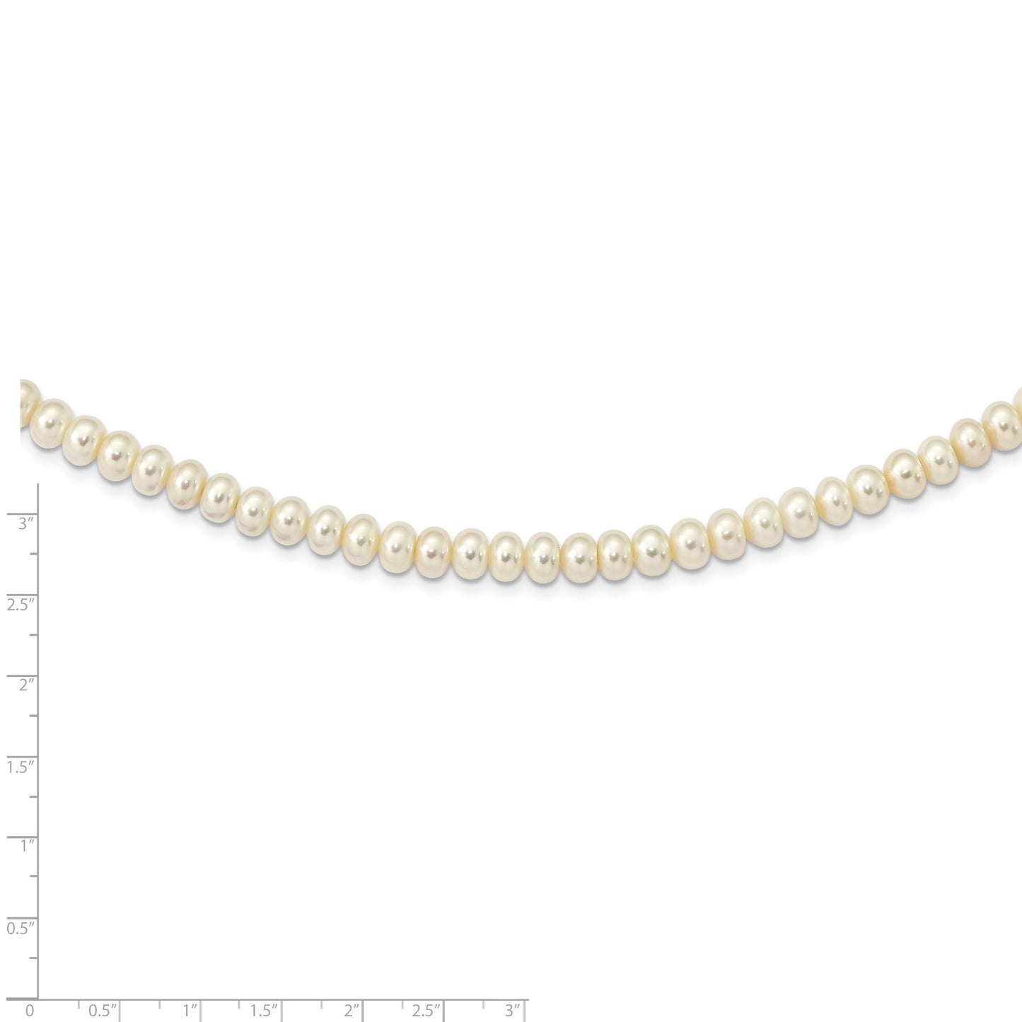 Sterling Silver Rhodium-plated 7-8mm White Near-Round Freshwater Cultured Pearl 18 inch Necklace