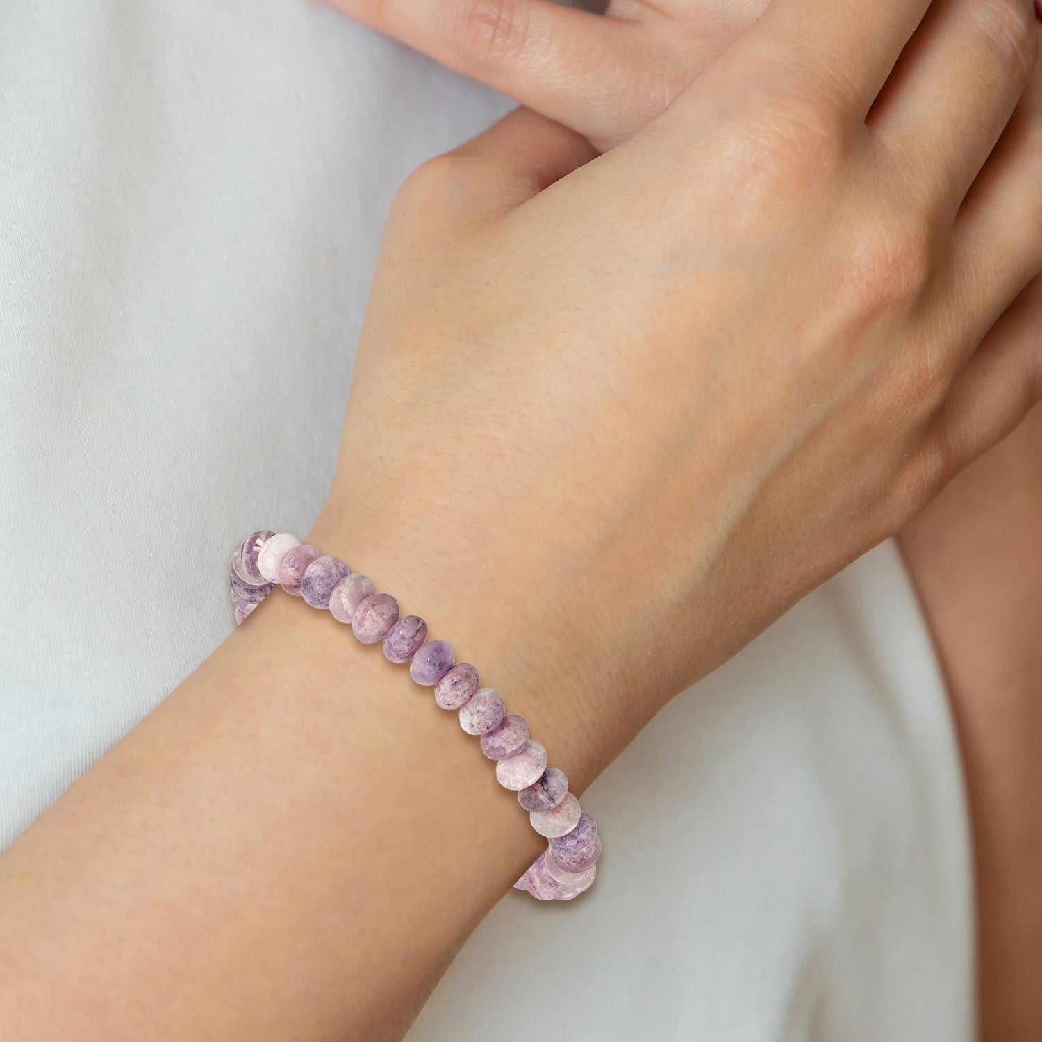 Charoite 7mm Beaded Stretch Bracelet