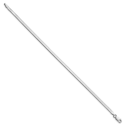 Sterling Silver Rhodium-plated 3mm Magic Herringbone Chain