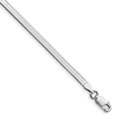 Sterling Silver Rhodium-plated 3mm Magic Herringbone Chain