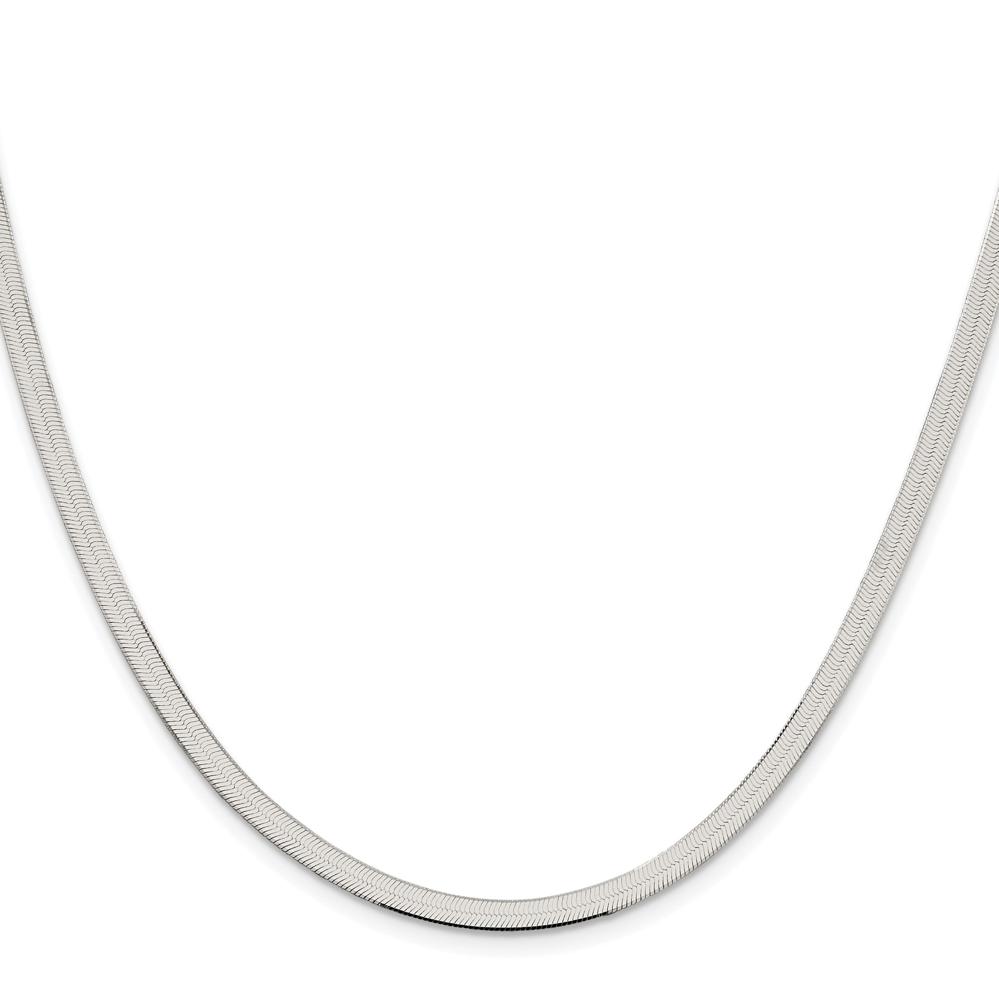 Sterling Silver Rhodium-plated 3.5mm Magic Herringbone Chain