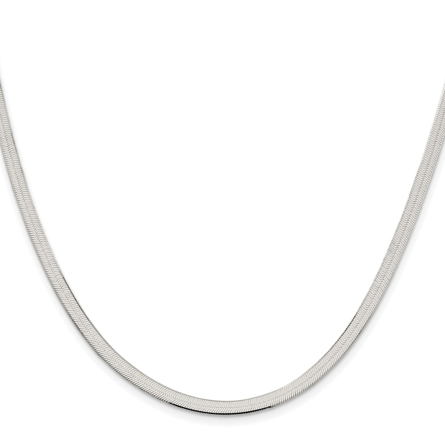 Sterling Silver Rhodium-plated 3.5mm Magic Herringbone Chain