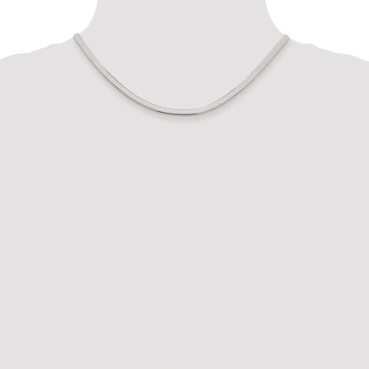 Sterling Silver Rhodium-plated 3.5mm Magic Herringbone Chain