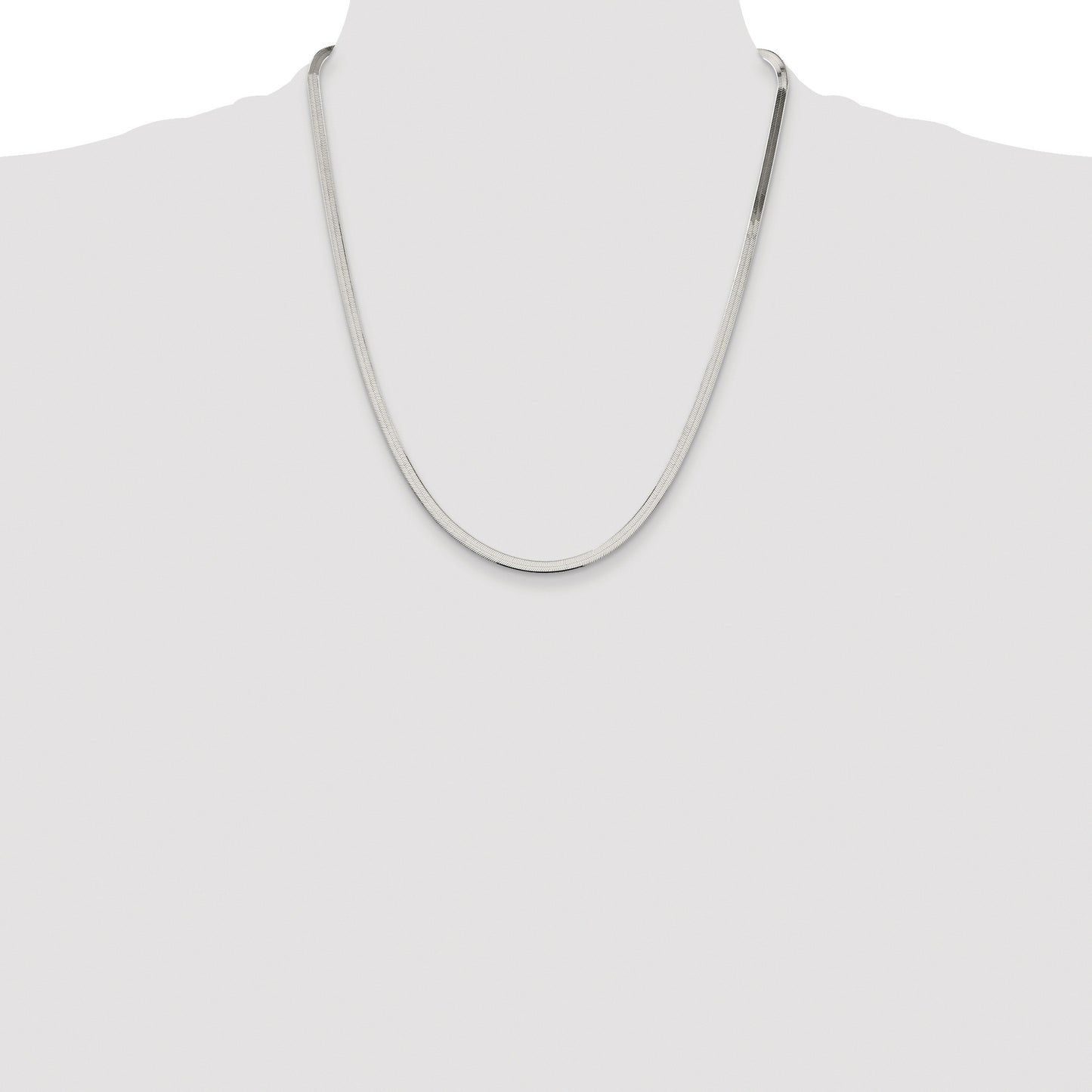 Sterling Silver Rhodium-plated 3.5mm Magic Herringbone Chain