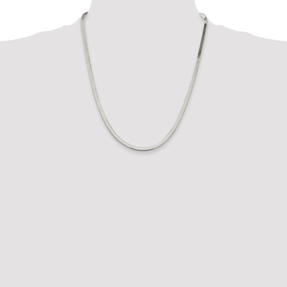 Sterling Silver Rhodium-plated 3.5mm Magic Herringbone Chain