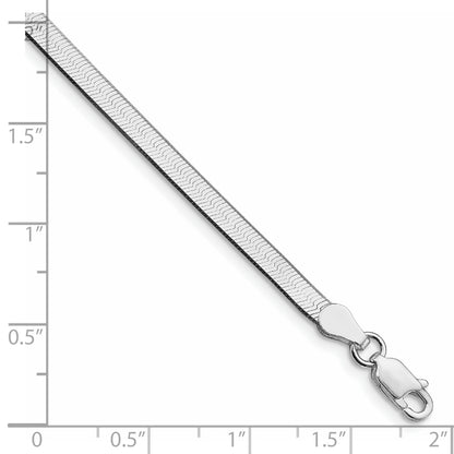 Sterling Silver Rhodium-plated 3.5mm Magic Herringbone Chain