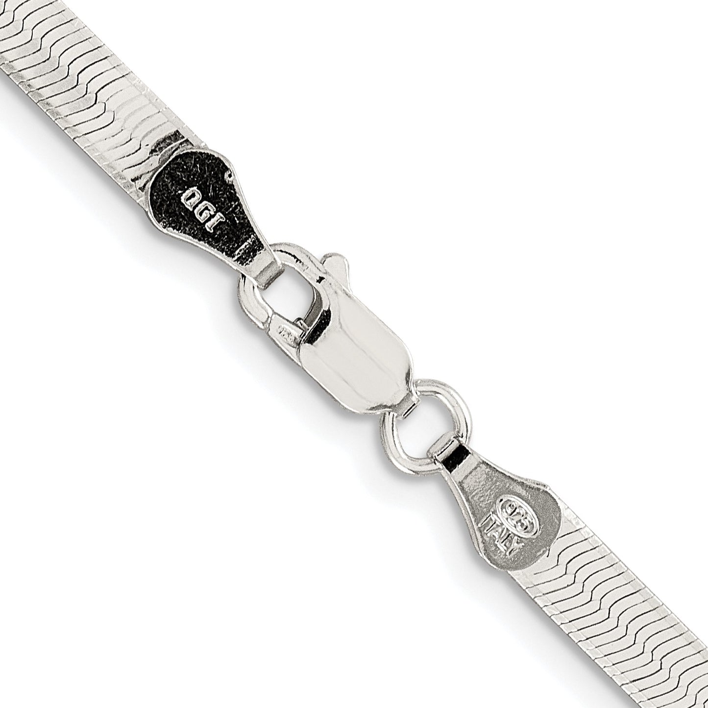 Sterling Silver Rhodium-plated 4.5mm Magic Herringbone Chain
