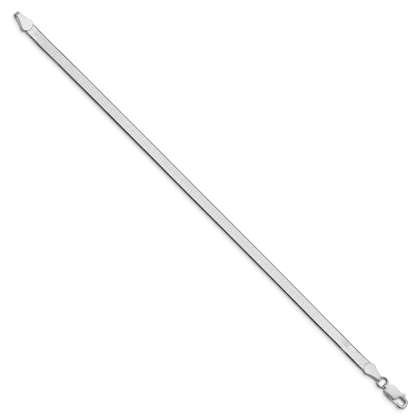 Sterling Silver Rhodium-plated 4.5mm Magic Herringbone Chain